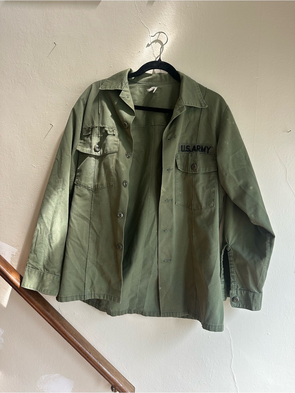 U.S. Army Olive Green Field Jacket with Chest Pockets